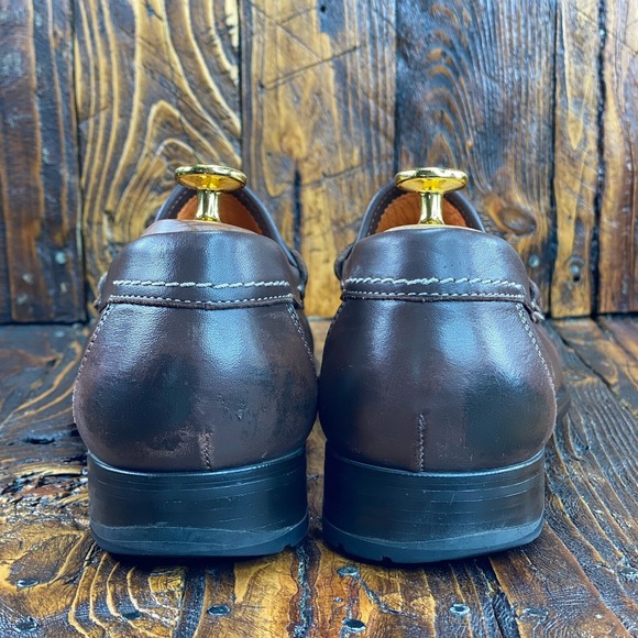 Santoni Ascott Men's Brown Leather Penny Loafer Shoes Size 9.5 D /Retail At $650 - Picture 6 of 9